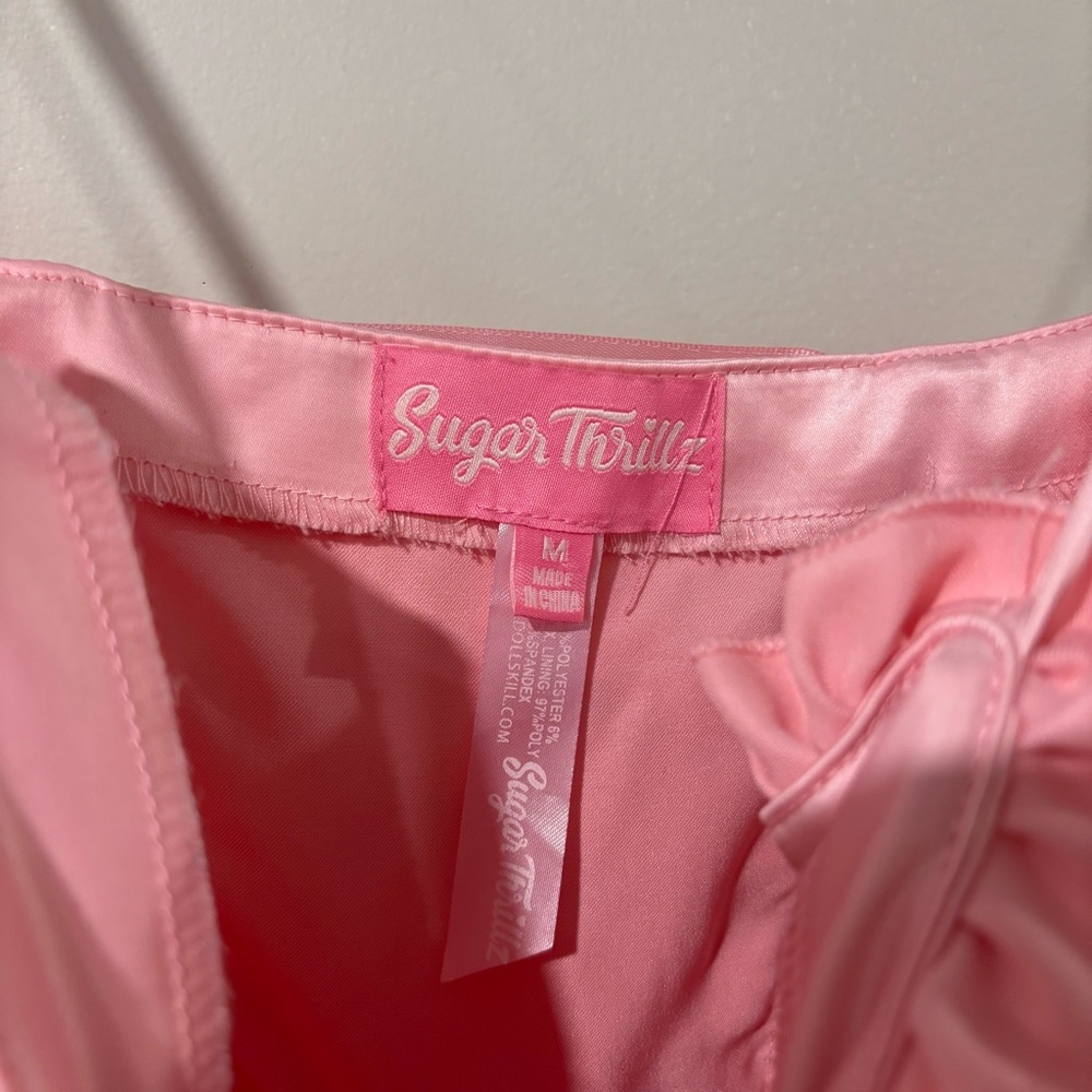 Sugar Thrillz pink Ruffle corset Mini Dress - Picture 3 of 6